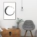 Quadro Circulo Budista Enso 43x30 Filete Marrom