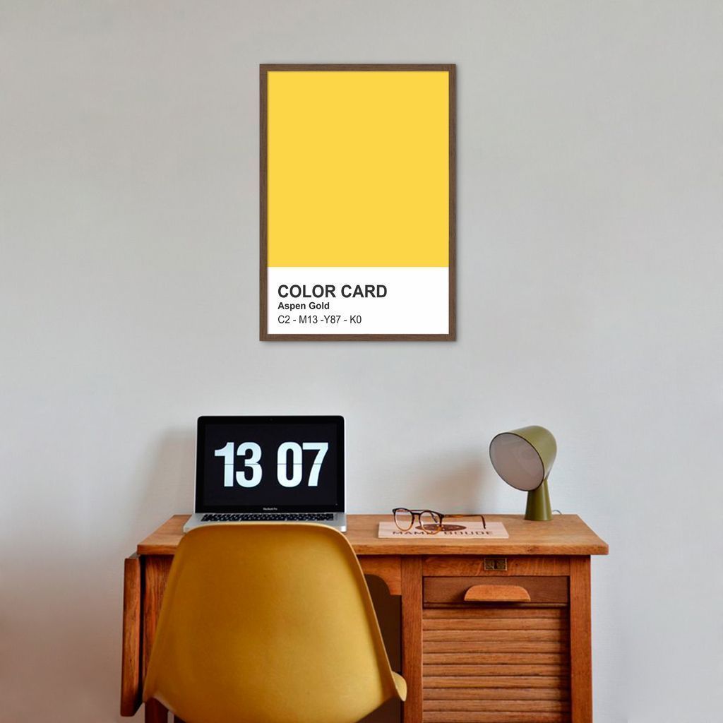 Quadro Color Card Aspen Gold 60x43 Caixa Marrom