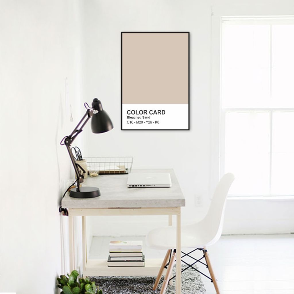 Quadro Color Card Bleached Sand 100x70 Filete Preto