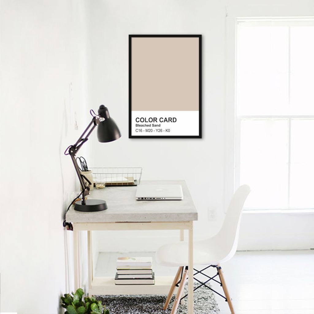 Quadro Color Card Bleached Sand 43x30 Caixa Preto