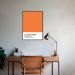 Quadro Color Card Celosia Orange 100x70 Filete Preto