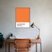 Quadro Color Card Celosia Orange 43x30 Filete Marrom