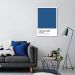 Quadro Color Card Classic Blue 100x70 Caixa Branco