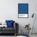 Quadro Color Card Classic Blue 43x30 Caixa Preto