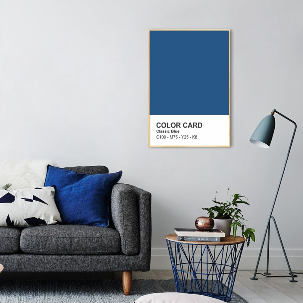 Quadro Color Card Classic Blue 43x30 Filete Marfim