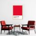 Quadro Color Card Crimson Red 43x30 Caixa Marfim