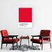 Quadro Color Card Crimson Red 86x60 Caixa Branco