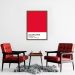 Quadro Color Card Crimson Red 86x60 Caixa Marrom
