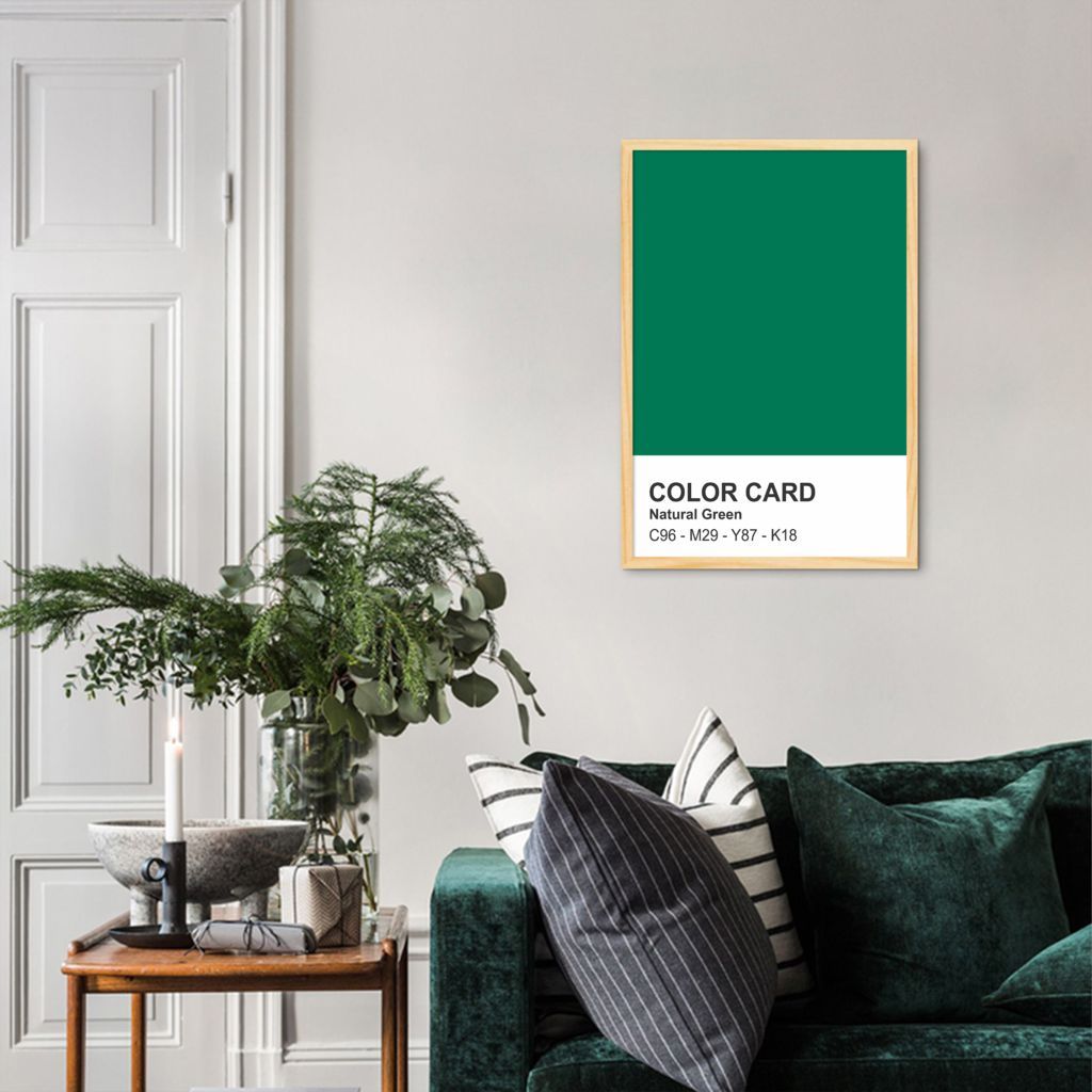 Quadro Color Card Natural Green 100x70 Caixa Marfim
