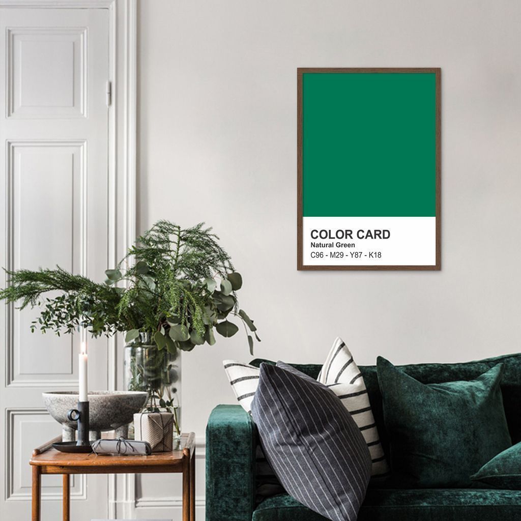 Quadro Color Card Natural Green 100x70 Caixa Marrom