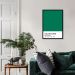 Quadro Color Card Natural Green 100x70 Caixa Preto