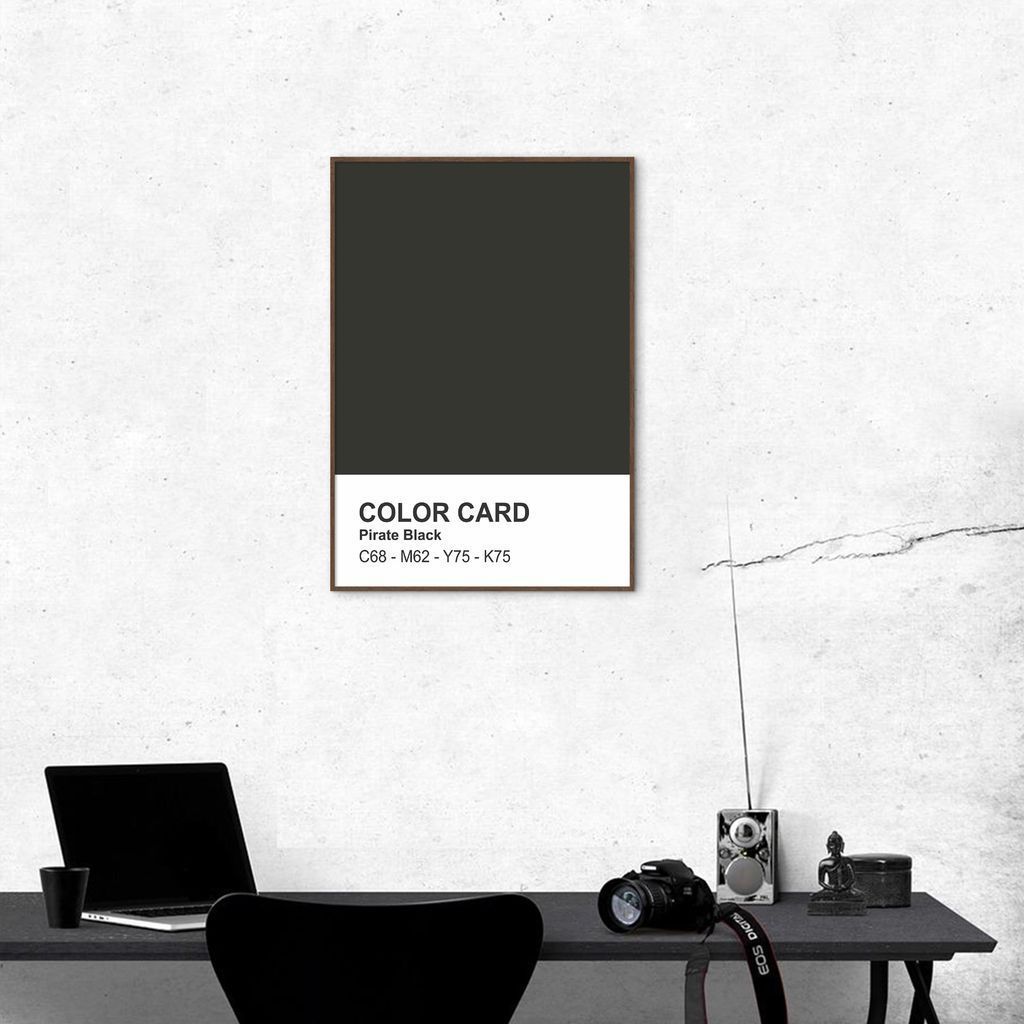 Quadro Color Card Pirate Black 100x70 Filete Marrom