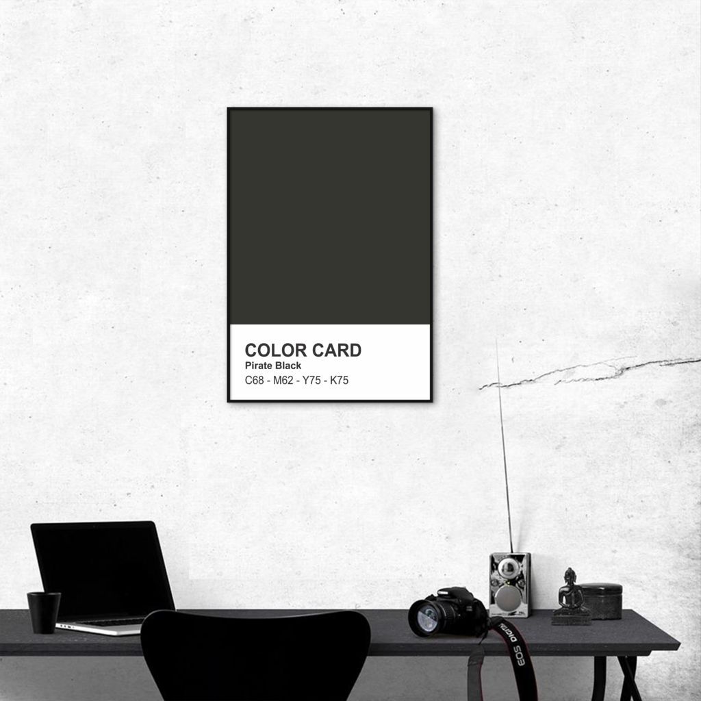 Quadro Color Card Pirate Black 100x70 Filete Preto