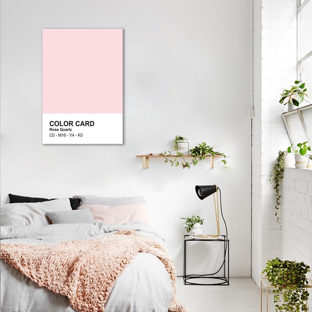 Quadro Color Card Rose Quartz 100x70 Sem Moldura