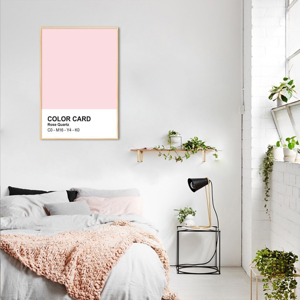Quadro Color Card Rose Quartz 43x30 Filete Marfim