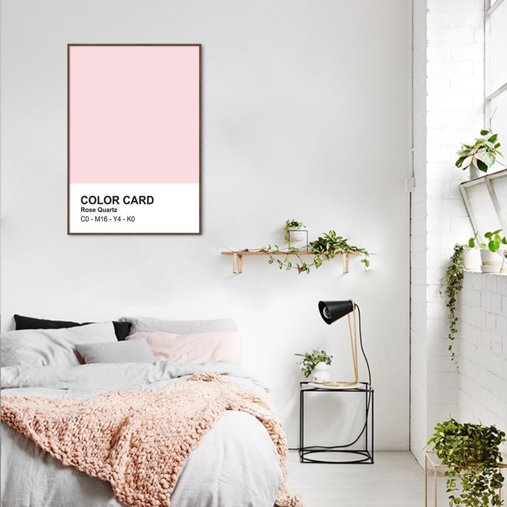 Quadro Color Card Rose Quartz 43x30 Filete Marrom