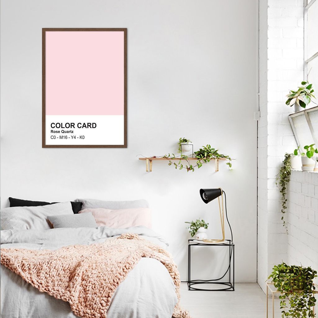 Quadro Color Card Rose Quartz 60x43 Caixa Marrom