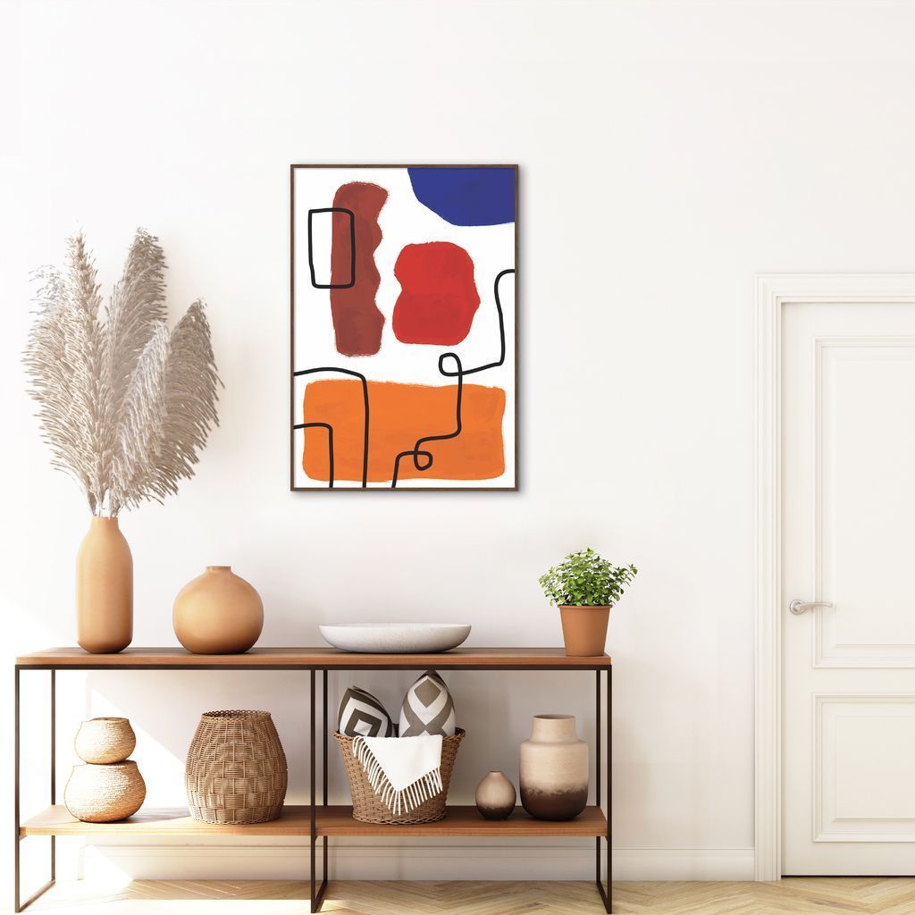 Quadro Contemporaneo Bohemian Lines 100x70 Filete Marrom