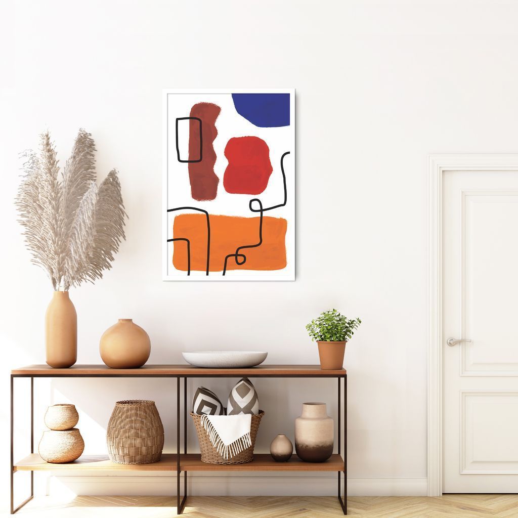 Quadro Contemporaneo Bohemian Lines 60x43 Caixa Branco