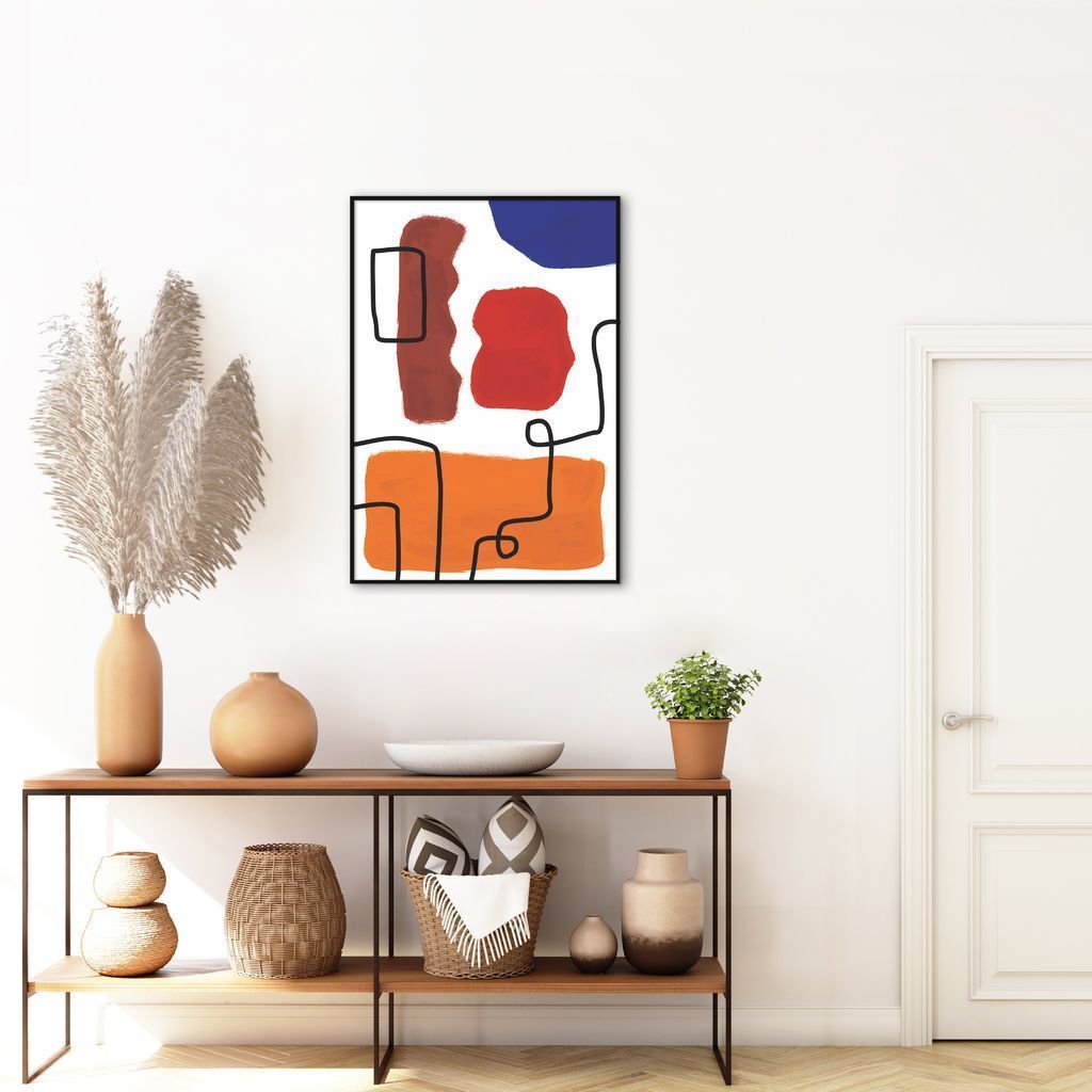 Quadro Contemporaneo Bohemian Lines 60x43 Filete Preto