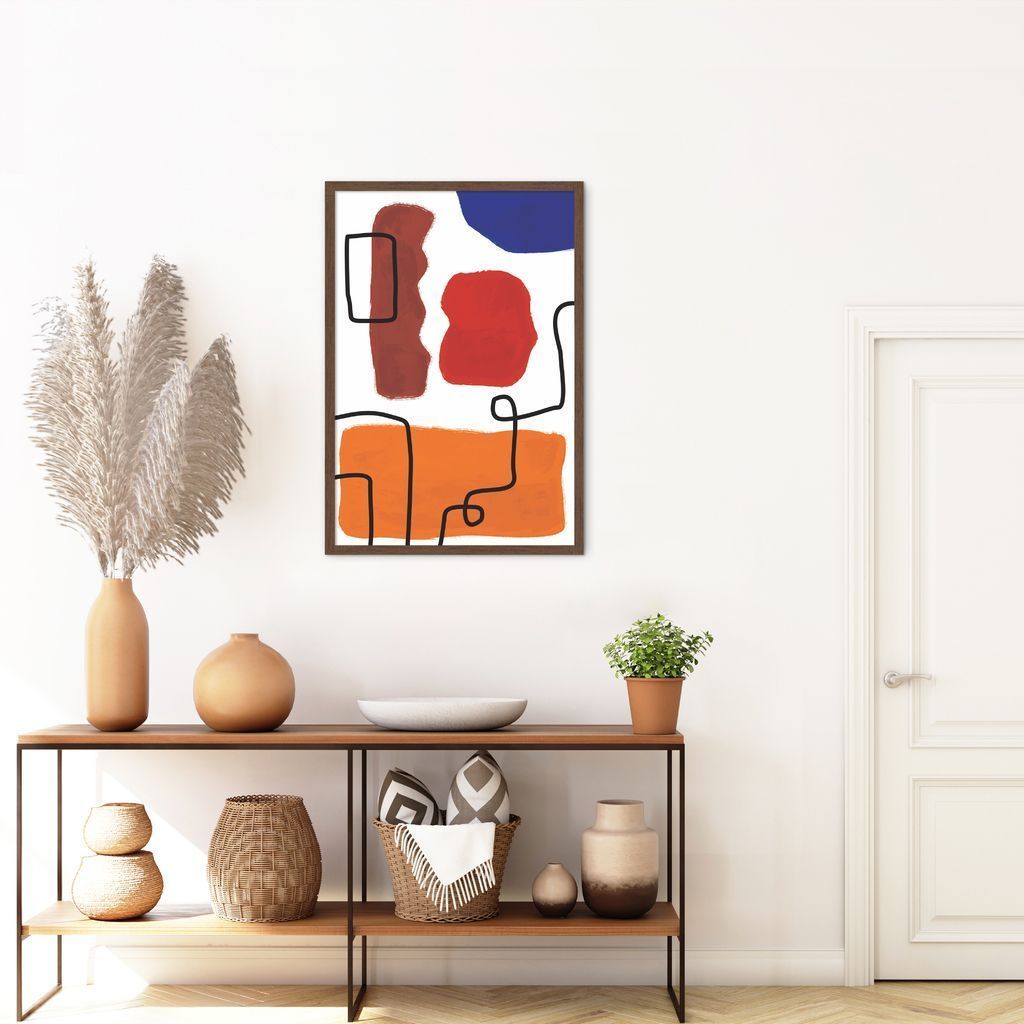Quadro Contemporaneo Bohemian Lines 86x60 Caixa Marrom