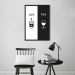 Quadro Cozinha AM PM - Café e Vinho 100x70 Caixa Preto