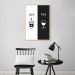 Quadro Cozinha AM PM - Café e Vinho 43x30 Filete Marfim