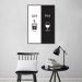 Quadro Cozinha AM PM - Café e Vinho 43x30 Filete Preto