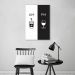 Quadro Cozinha AM PM - Café e Vinho 43x30 Sem Moldura