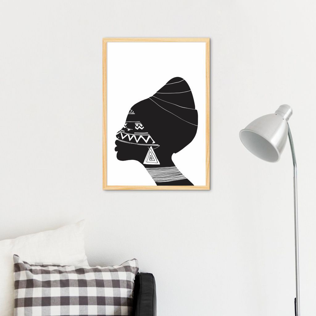 Quadro Cultura Africana Mulher Negra 100x70 Caixa Marfim