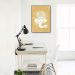 Quadro Deusa Ganesha Amarelo 43x30 Filete Marrom