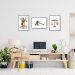 Quadro Deusa Martelo e Balança 119x43 3-43x30 Filete Preto