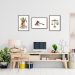 Quadro Deusa Martelo e Balança 244x86 3-86x60 Caixa Marrom