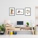 Quadro Deusa Martelo e Balança 244x86 3-86x60 Caixa Preto