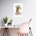 Quadro Deusa da Justiça Themis Flores 43x30 Caixa Branco