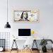 Quadro Dinheiro Nota Dólar 120x60 Caixa Marfim