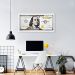 Quadro Dinheiro Nota Dólar 60x30 Caixa Branco