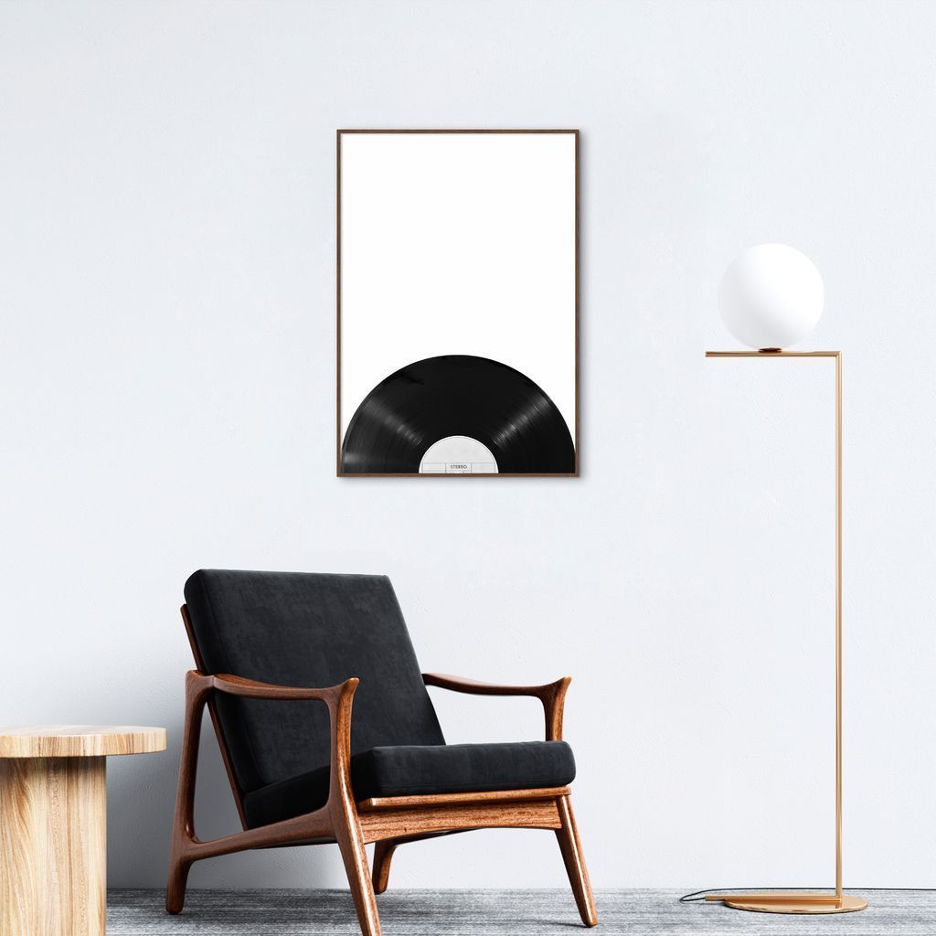 Quadro Disco de Vinil 100x70 Filete Marrom