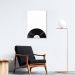 Quadro Disco de Vinil Branca 86x60 Filete Branco