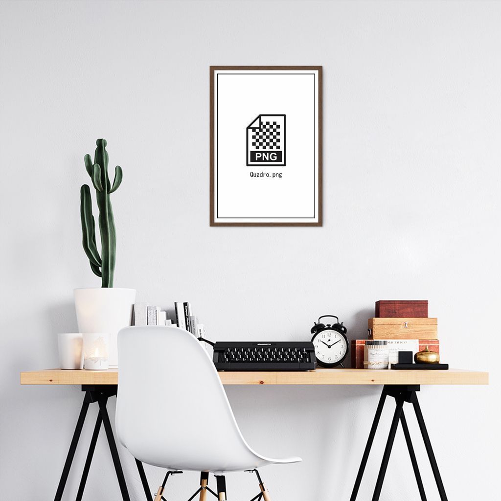 Quadro Divertido .PNG 100x70 Caixa Marrom