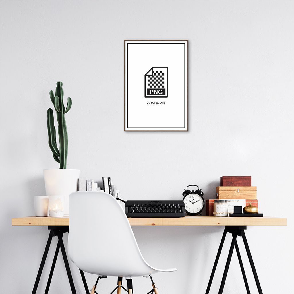 Quadro Divertido .PNG 43x30 Filete Marrom