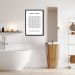 Quadro Divertido Lavabo Caça Palavras 100x70 Caixa Preto