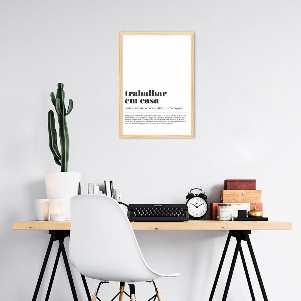 Quadro Divertido Significado Home Office 100x70 Caixa Marfim