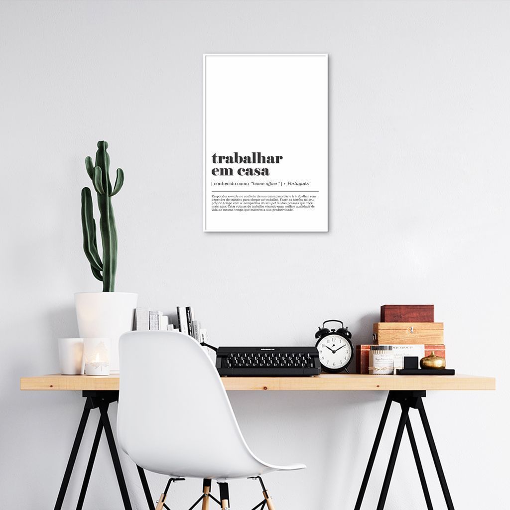 Quadro Divertido Significado HomeOffice 100x70 Filete Branco