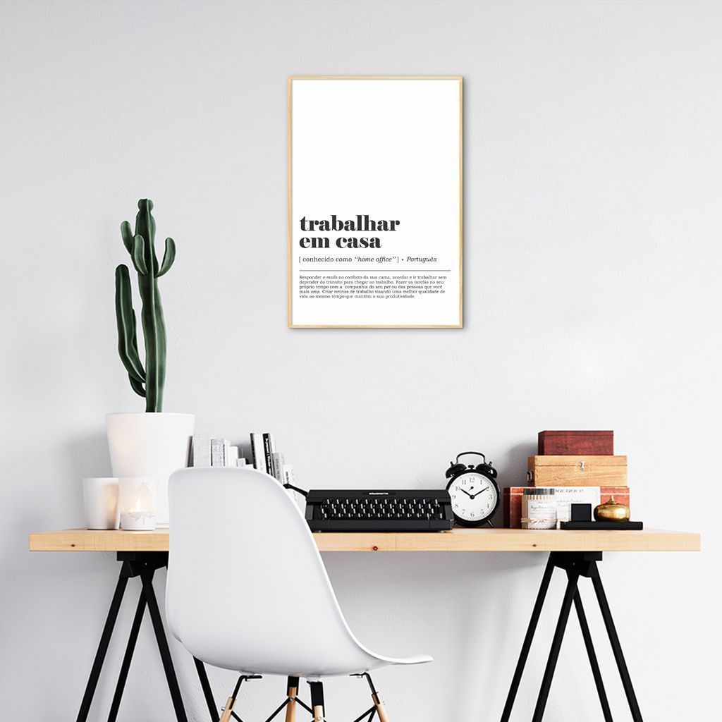 Quadro Divertido Significado HomeOffice 100x70 Filete Marfim