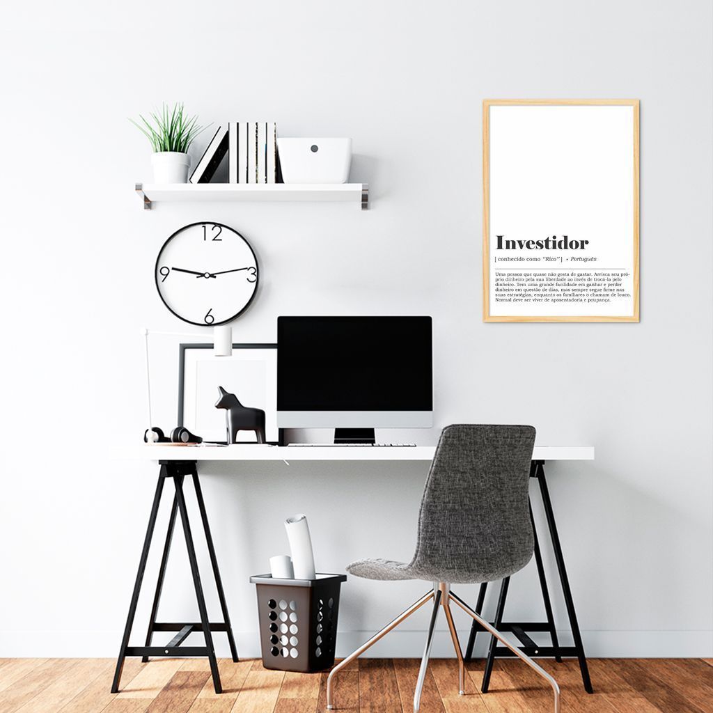 Quadro Divertido Significado Investidor 100x70 Caixa Marfim