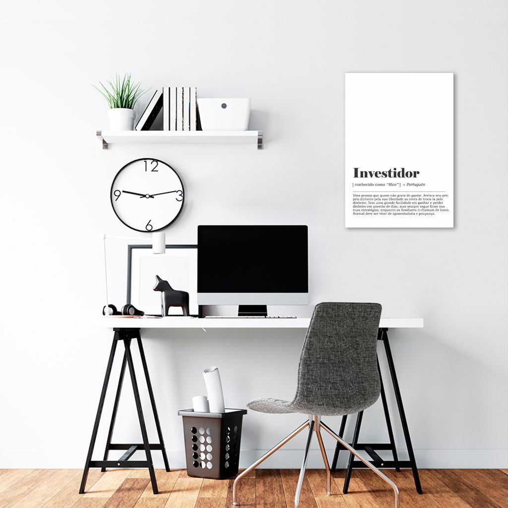 Quadro Divertido Significado Investidor 43x30 Sem Moldura