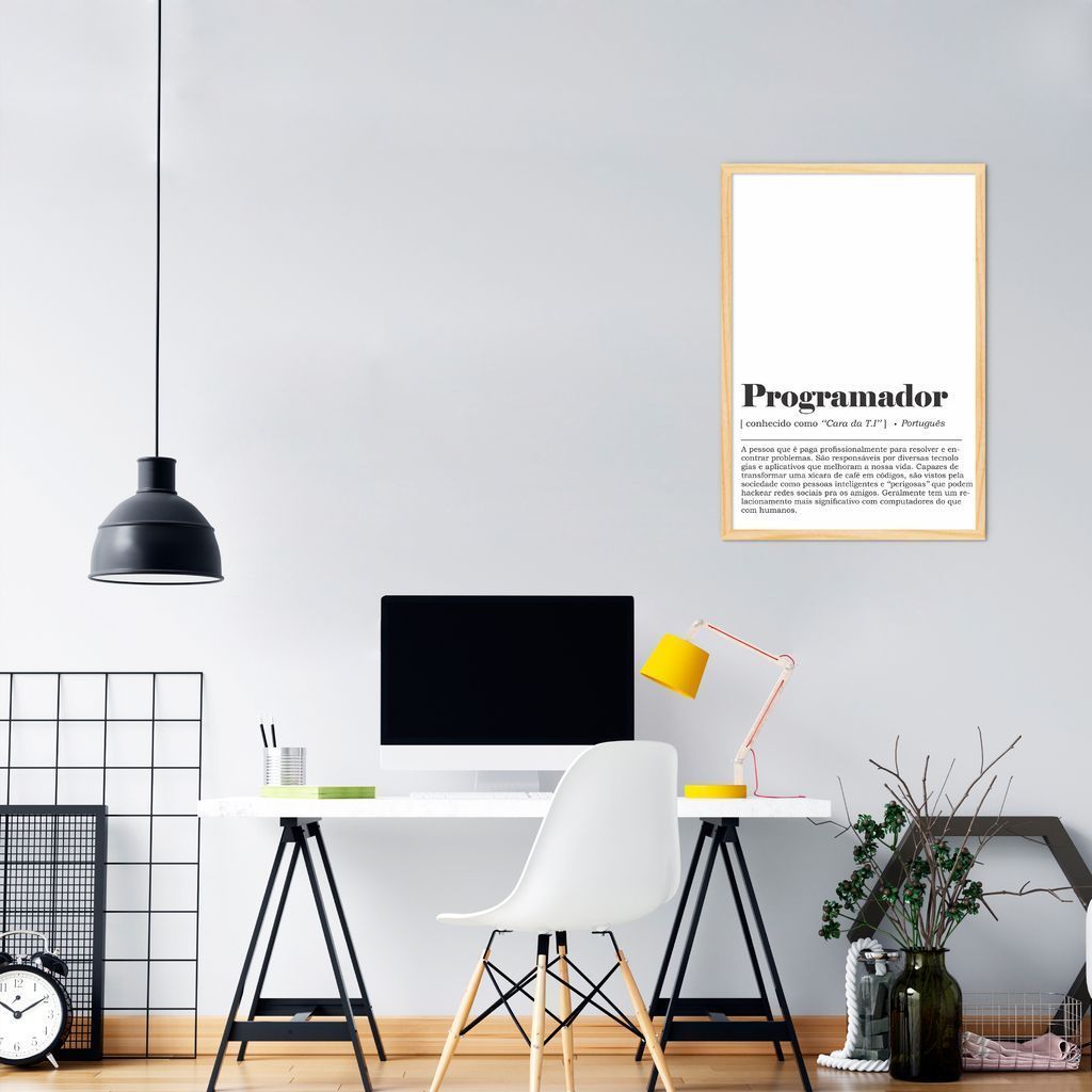 Quadro Divertido Significado Programador 100x70 Caixa Marfim