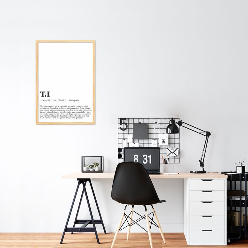 Quadro Divertido Significado T.I 60x43 Caixa Marfim