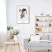 Quadro Drawn Mulher Forte 100x70 Filete Marrom